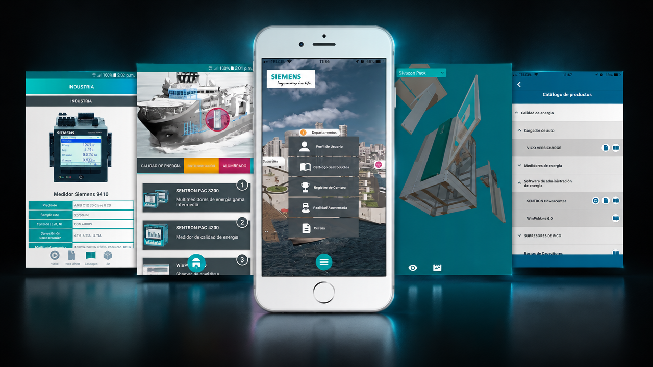Captura de Siemens Electriclub, app de lealtad con realidad aumentada